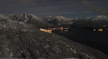 Månskinsnatt i januar, frå Saurdal Månskinsnatt i januar, frå Saurdal