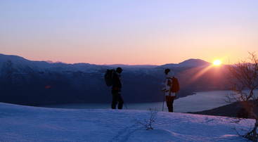 Soloppgang mot Indre Sogn, Hurungane lengst bak, foto jh