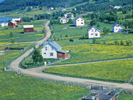 Flyfoto fra Straumen 14. juli 1961
