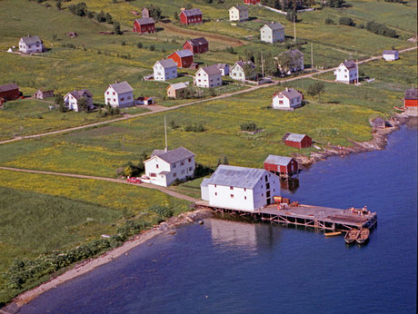 Brygga pÃ�Â¥ Lilleskog. Flyfoto 1961
