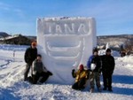 Snøskulptur kommunevåpen Snøskulptur kommunevåpen