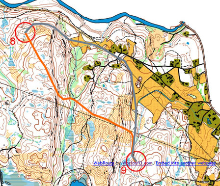 Kartutsnitt - Route to Christmas - World of O - Kongsberg OL. Kartutsnitt - Route to Christmas - World of O - Kongsberg OL.