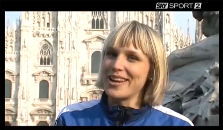 Minna Kauppi. Screendump from Sky Sports 2 / YouTube. Minna Kauppi. Screendump from Sky Sports 2 / YouTube.