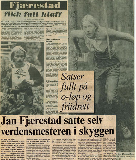 Anne Berit Eid og Jan Fjærestad. Faksimile diverse aviser. Anne Berit Eid og Jan Fjærestad. Faksimile diverse aviser.