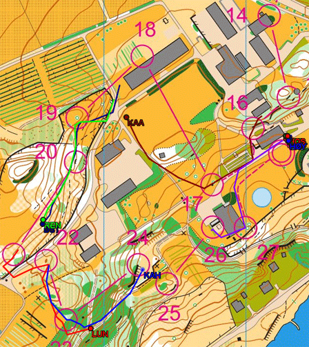 NM Sprint 2010 - Utsnitt av løypa til H21.