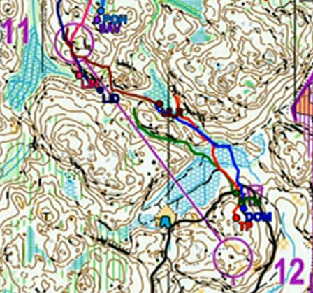 Jukola - Damer 3. etp. - Skjermdump fra YLE.fi