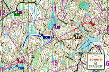 Jukola - Damer 4. etp. - Skjermdump fra YLE.fi