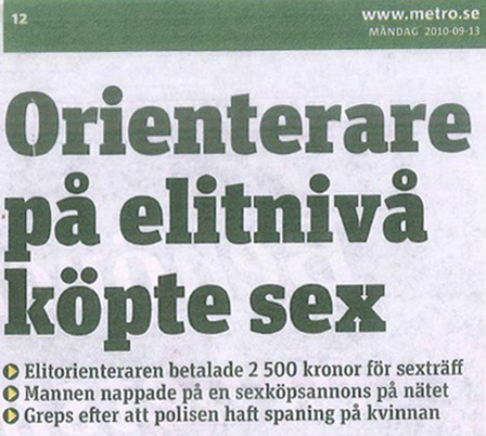 Faksimile fra avisen Metro.
