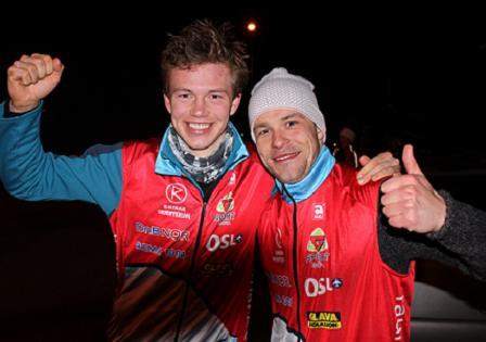 Eskil Kinneberg og Torben Wendler, Raumar, vant natt-stafetten i Halden 2011. Foto: Jens Erik Mjølnerød