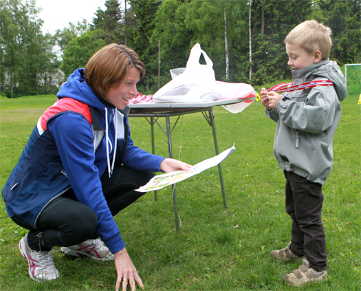 Anne Margrethe Hausken påIL Kolls rekruttløp, mai 2011. Arrangørfoto.