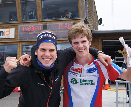 Martin og Anders Vister (til venstre) etter å ha vunnet hver sin juniorklasse i Craft cup i Arendal for et par sesonger siden. Foto: Vidar Benjaminsen.