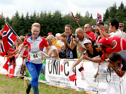 Marianne Andersen på vei mot VM-sølv på langdistansen i Danmark 2006. Foto: Geir Nilsen/OPN.no.