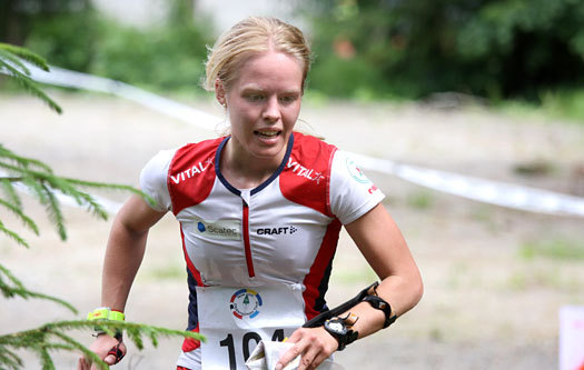 Heidi Østlid Bagstevold på Nordic Orienteering Tour 2011. Foto: Geir Nilsen/OPN.no.