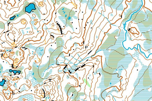 Ospenesfjell blir brukt i Nordland 3-dagers 2012. Kartarbeid Berg Geomatics.