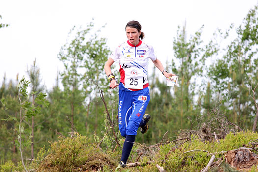 Anne Margrethe Hausken Nordberg fosser frem under VM-uttaksløpet på Ringerike i 2012. Foto: Geir Nilsen/OPN.no.