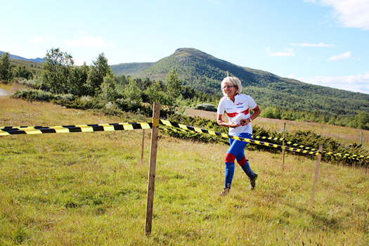 Lillehammerjenta Berit Berge (Bakken) fra IL Tyrving mot mål på Kvernbru i 2012. Foto: Hans L. Werp.