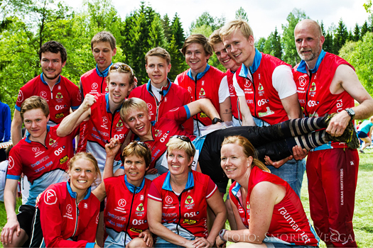 Vinnerlaget i 15-stafetten 2013 - Raumar Orientering. Foto; Snorre Veggan.