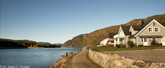 Nye hus langs Byglandsfjorden