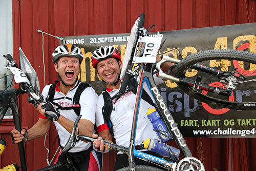 Team Aas-Brothers med Dagfinn og Svein-Olav Aas vant herreklassen i Challenge40 2014. Foto: Susanne Skrimstad og Tommy Lysakermoen.
