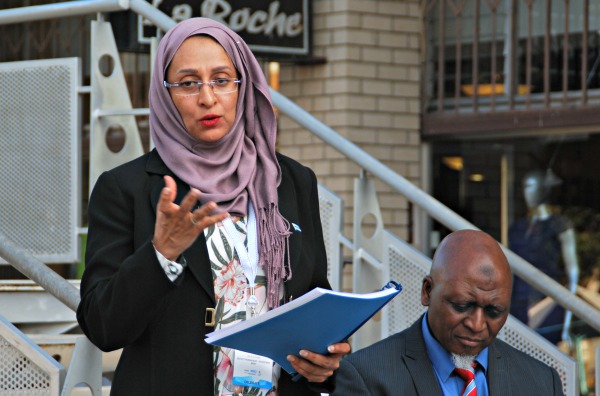 Deputy Permanent Secretary Shenaaz El-Halabi speaking 600p.jpg