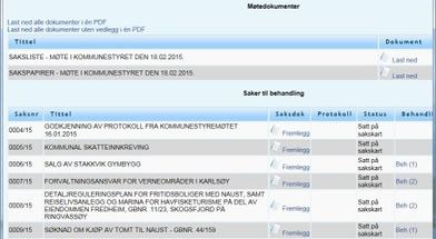 Møteplaner og saker