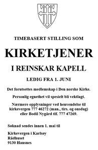 Stilling som kirketjener