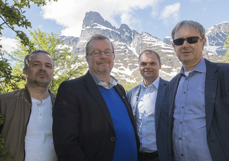 F.v.: Willy Ørnebakk, Sigmund Steinnes, Pål Lukashaugen og Bjørn Amundsen.