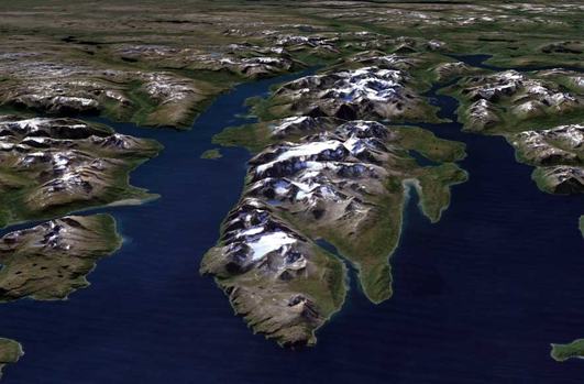 Lyngenfjord kommune? Bilde: Google Earth.