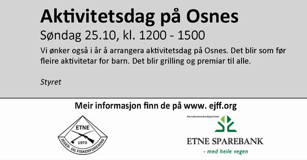 Annonse Aktivitetsdag Osnes 251015