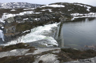 Overløp ved galgojávre. Foto: TKFE.