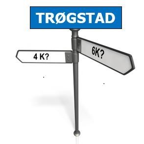 Veiskilt som viser retning 4K og 6K, Trøgstad øverst Veiskilt som viser retning 4K og 6K, Trøgstad øverst