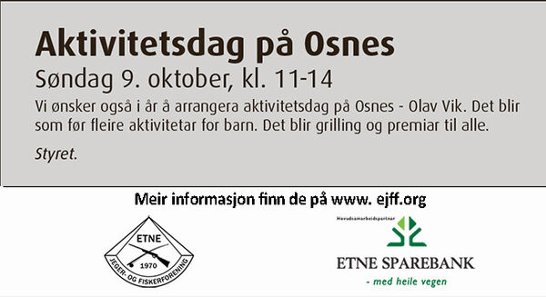 Annonse Aktivitetsdag Osnes 091016