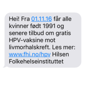 Varsel om vaksine