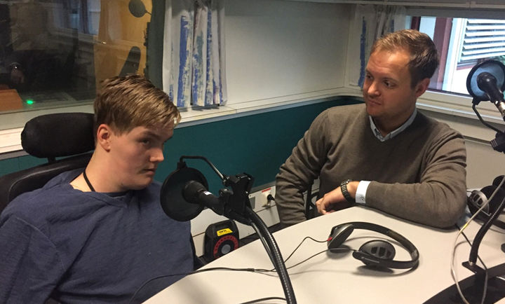 Radiosending med Tobias Dyregrov - Foto Bård Siem