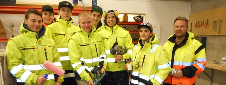 Foto: Stryn vidaregåande skule Elevar på byggfag 2016/2017