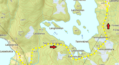 Tennvassli ved Skogsfjordvatnet