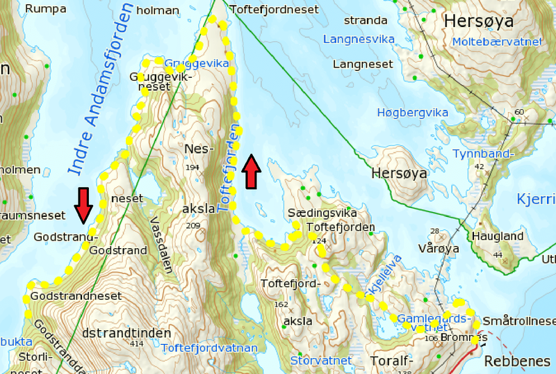 Bromnes - Godstrandneset_Indre Andamsfjorden