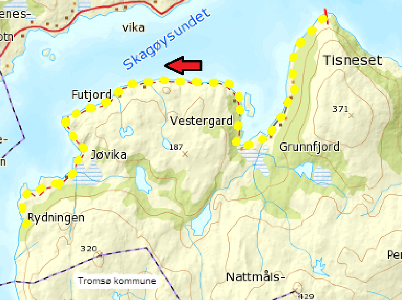 Tisneset - Rydningen (Skagøysundet)