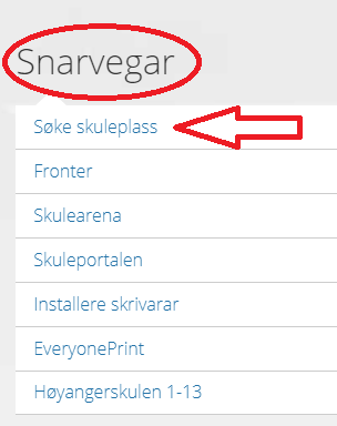 Søkje skuleplass