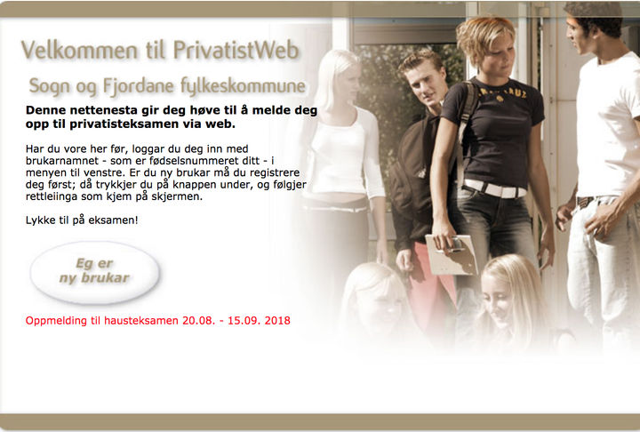 Her kan du melde deg til hausteksamen som privatist Her kan du melde deg til hausteksamen som privatist