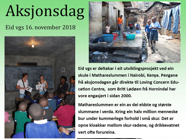 Elevane på Eid vgs har aksjonsdag 16.november