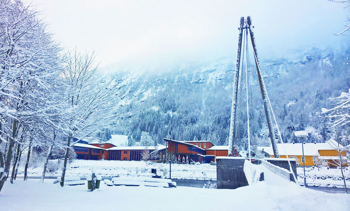 Hafstad vgs, vinter, foto Mona Fossdal