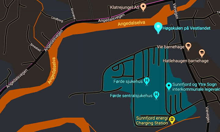 Høgskulen på Vestlandet (kart)