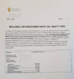 Melding om eiendomsskatt Melding om eiendomsskatt