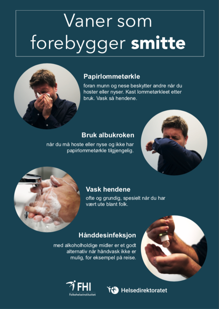 Vanar for å unngå smitte
