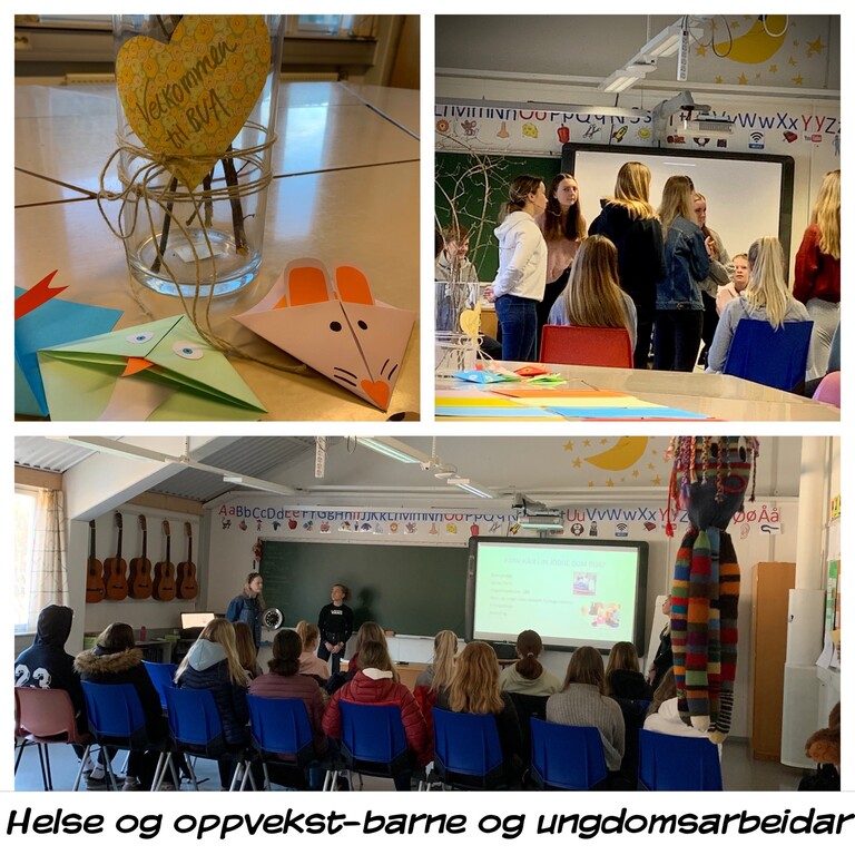 bilder frå Barne og ungdomsarbeiderfag