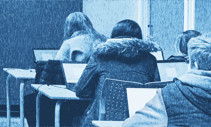 Elevar i eit klasserom ved Hafstad vgs