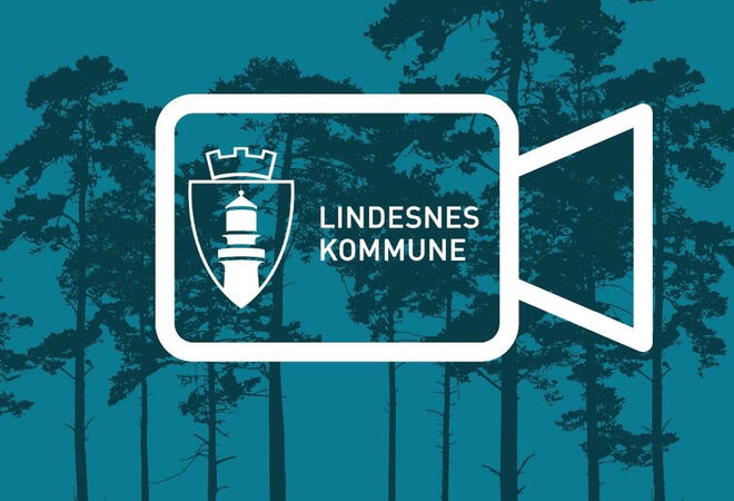 Kommune tv logo med trær blå