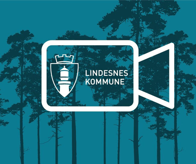 Kommune tv logo med trær blå