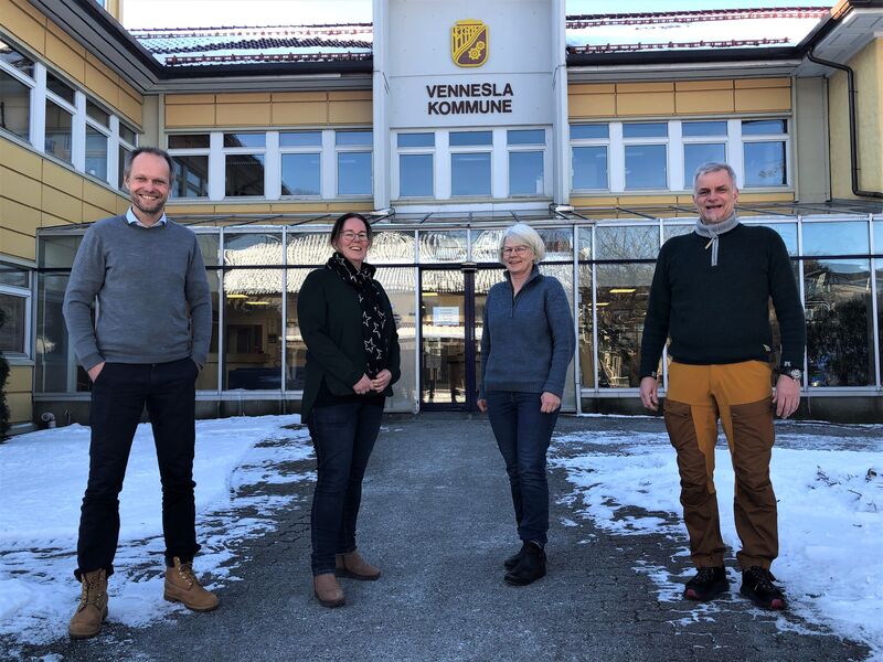 Fv: Vidar Homme, Ingrid s. Konsmo, Inger C. Neset og Tellef Mykland.